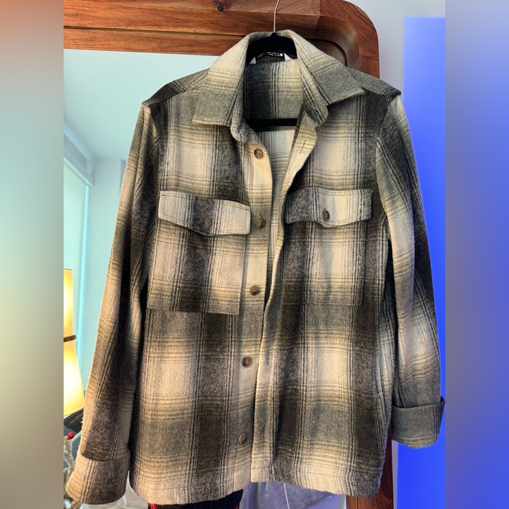 Plaid button down shirt